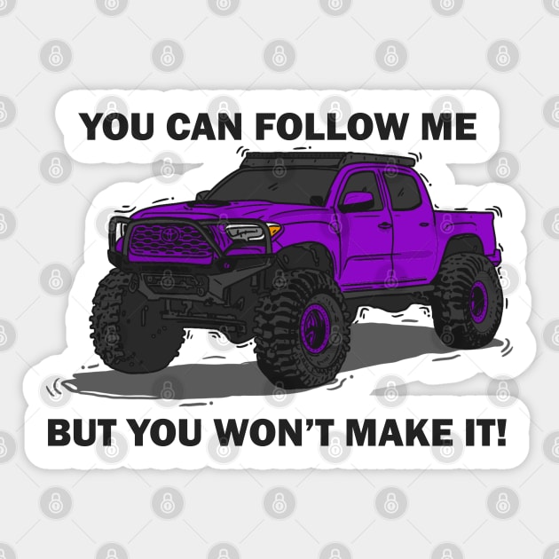 Toyota 4Runner Monster - Purple Sticker by 4x4 Sketch